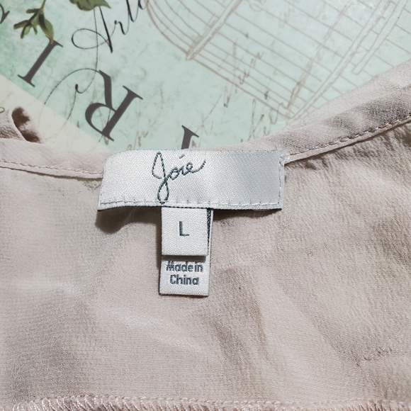 Joie Nude Silk Short Sleeve Blouse - Picture 5 of 5